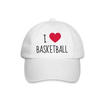 Basketball - Basket ball - Basket-ball - Baskette - Baseballkappe - Weiß/Weiß - Vorne