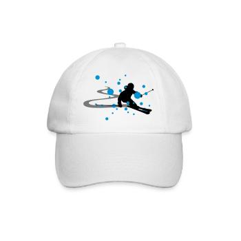 Winter - Skifahrer - Baseballkappe - Weiß/Weiß - Vorne