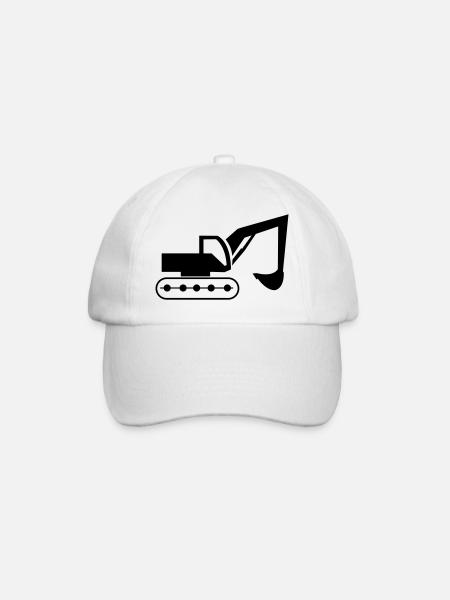 bagger - Baseballkappe - Weiß/Weiß