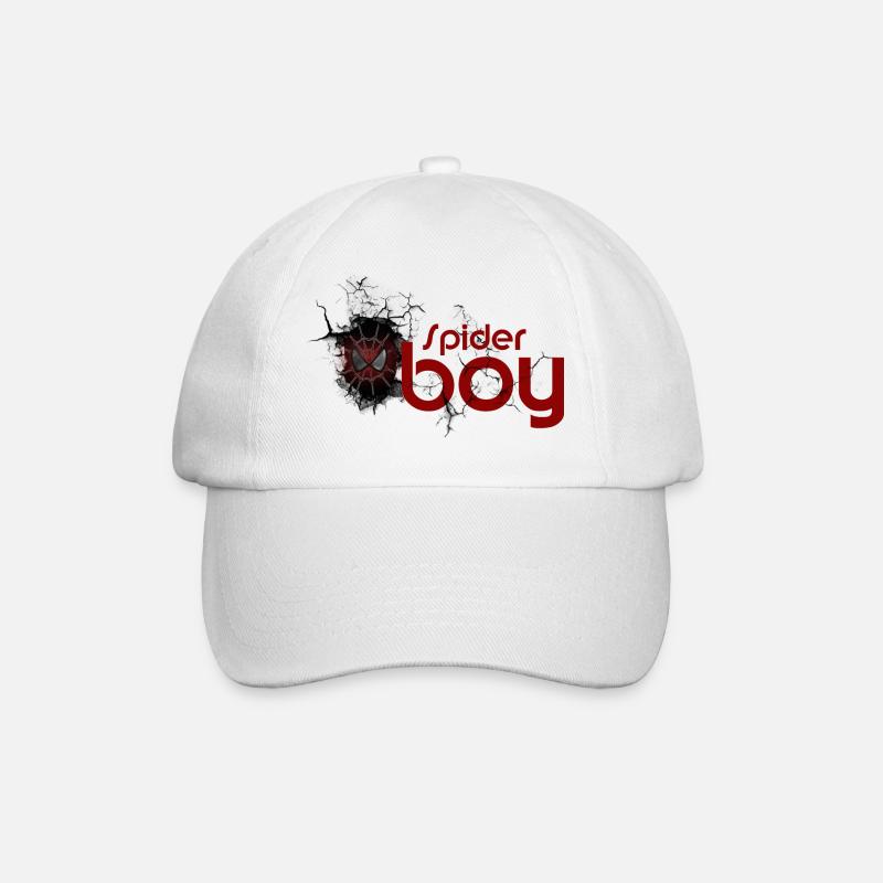 Arachnid Hero: Crimson Web Emblem - Baseball Cap - white/white