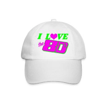 Fête des années 80 Rétro des années 80 Kult , j’adore les années 80 (25) - Casquette classique - blanc/blanc - Devant