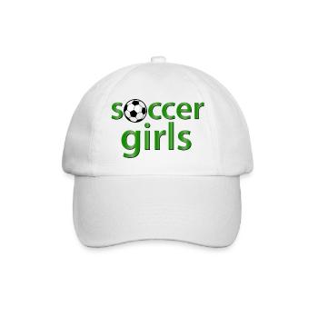 filles de football - Casquette classique - blanc/blanc - Devant