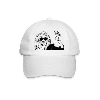 Music pop star design - Baseball Cap - white/white - Front