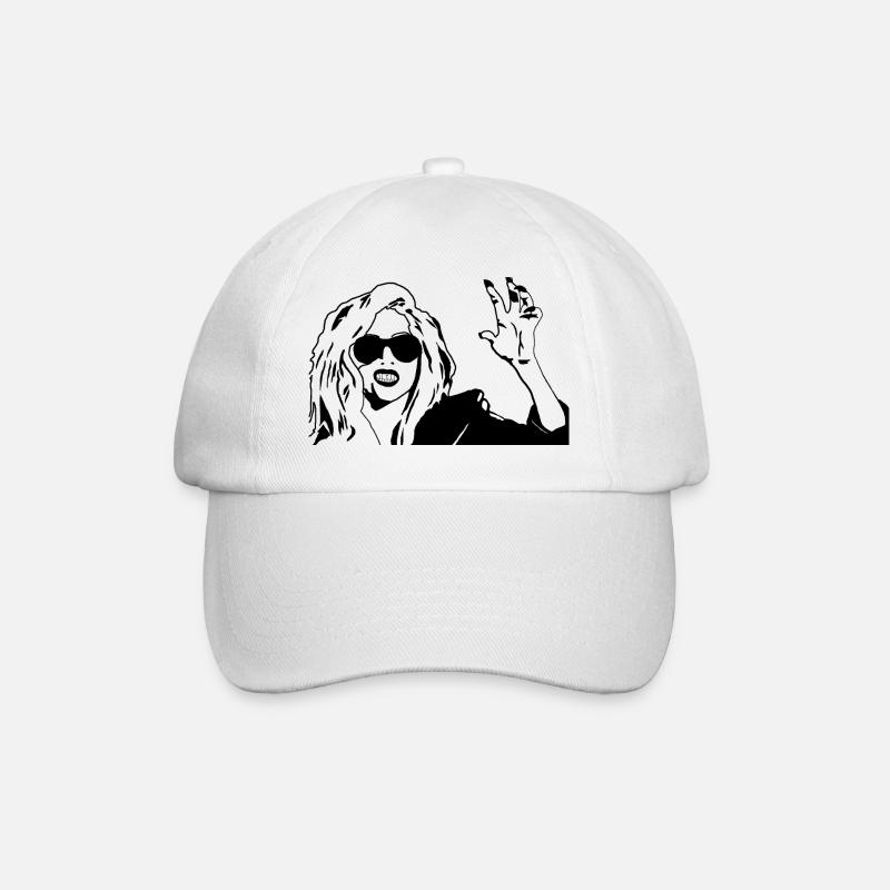 Music Popstar Design - Baseballkappe - Weiß/Weiß