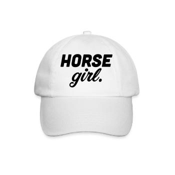 horse girl horse woman - Baseball Cap - white/white - Front