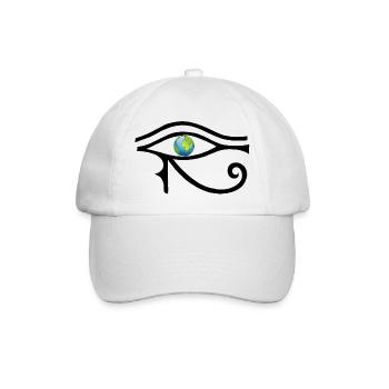 Look at the world (black) - Baseball Cap - white/white - Front