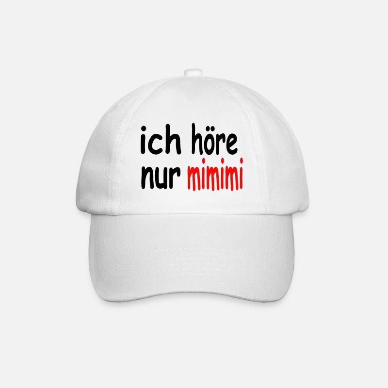 ich höre nur mimimi - Baseballkappe - Weiß/Weiß