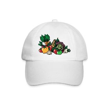 Vegetables Vegetable Basket Vegetables Vegan Plant-based - Baseball Cap - white/white - Front