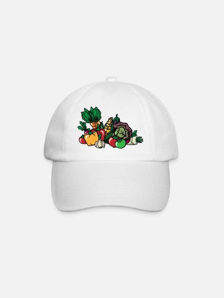 Légumes Panier de légumes Légumes Vegan à base de plantes - Casquette classique - blanc/blanc