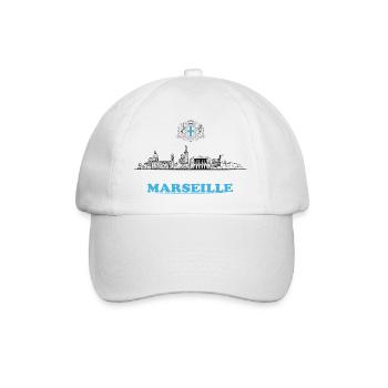 T.Shirt Marseille - Casquette classique - blanc/blanc - Devant