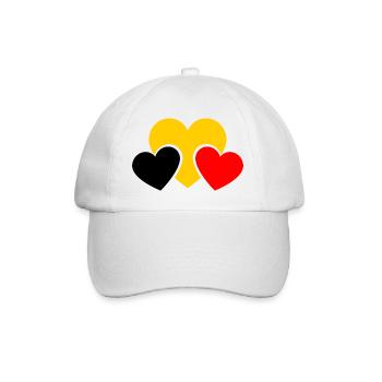 Belgique Drapeaux de la Belgique Drapeaux - Casquette classique - blanc/blanc - Devant