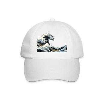 Wave The Great Wave off Kanagawa | Song Shirt - Baseball Cap - white/white - Front