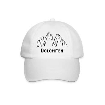 Dolomiten - Baseballkappe - Weiß/Weiß - Vorne