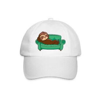 Paresseux Couching - Casquette classique - blanc/blanc - Devant