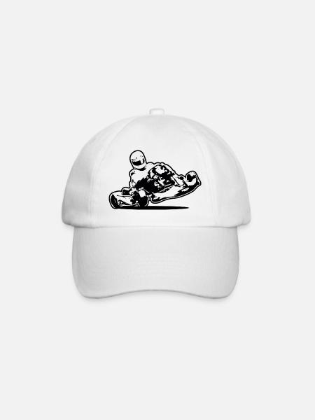 Gokart Gokarts Kart Racer Go-Kart Karting - Baseball Cap - white/white