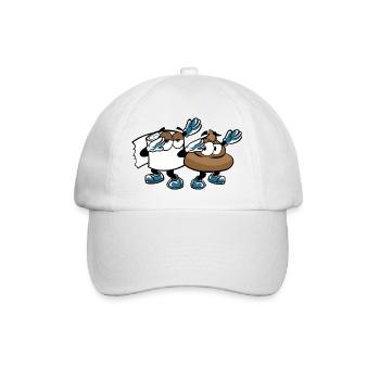 DABBING POOP CACA DE PQ - Casquette classique - blanc/blanc - Devant