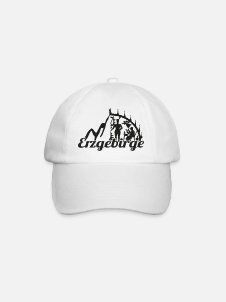 Erzgebirge Heimat Natur Holzkunst - Baseballkappe - Weiß/Weiß