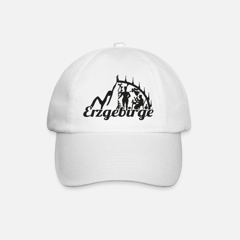 Erzgebirge Heimat Natur Holzkunst - Baseballkappe - Weiß/Weiß