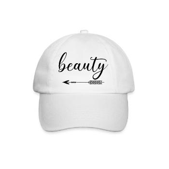 Beast Beauty Biest Beauty Spruch Partner liebe - Baseballkappe - Weiß/Weiß - Vorne