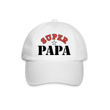 Super papa. Superpapa. Fête des pères. Papa - Casquette classique - blanc/blanc - Devant