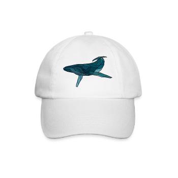 Buckelwal blanko - Baseballkappe - Weiß/Weiß - Vorne
