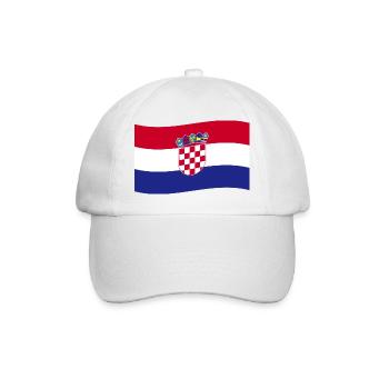Drapeau Croatie Hrvatska pays Croatie décoration croate - Casquette classique - blanc/blanc - Devant