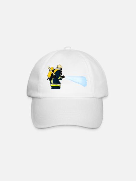 Brannmann med slange - Baseballcap - hvit/hvit