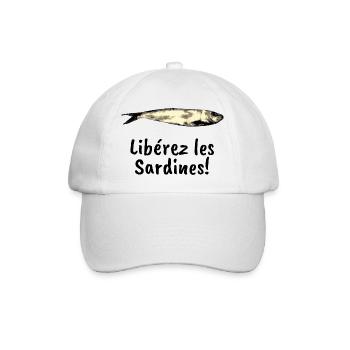 Liberez les sardines - Casquette classique - blanc/blanc - Devant