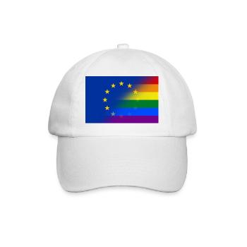 European Union united with the Pride flag - Baseball Cap - white/white - Front
