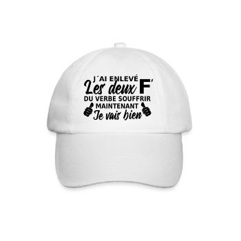 citations drôles humour cadeau - Casquette classique - blanc/blanc - Devant