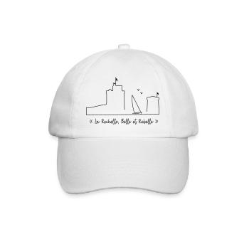 La Rochelle design noir - by Nicolas Poitevin - Casquette classique - blanc/blanc - Devant