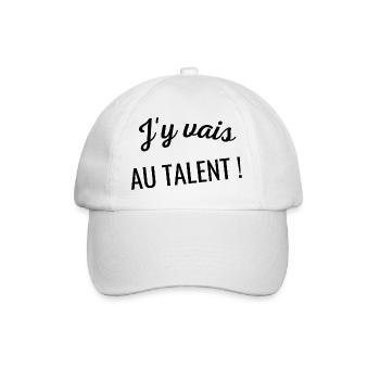 J'y vais au talent - Casquette classique - blanc/blanc - Devant