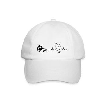Rose Battement de coeur - Casquette classique - blanc/blanc - Devant