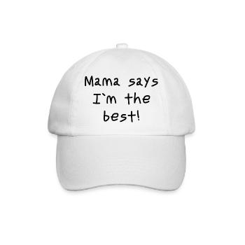 Son Mama Love - Baseballkappe - Weiß/Weiß - Vorne