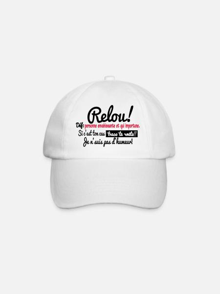 RELOU:définition!!! - Casquette classique - blanc/blanc