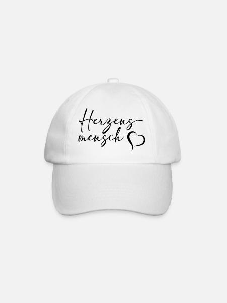 Herzensmensch by csDesign - Baseballkappe - Weiß/Weiß
