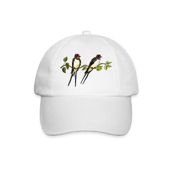Vögel - Baseballkappe - Weiß/Weiß - Vorne