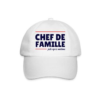 Humour homme soumis chef de famille blague drôle - Casquette classique - blanc/blanc - Devant