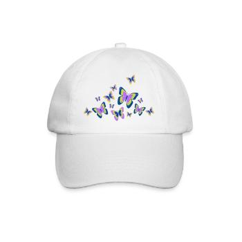 Butterfly Butterfly Insects Spring Summer colorful - Baseball Cap - white/white - Front