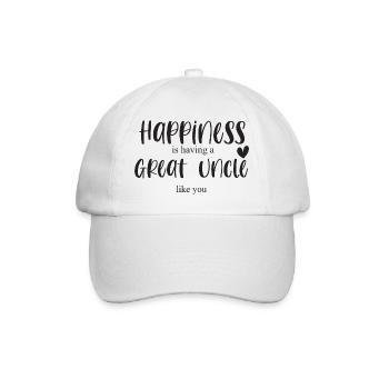 Grand Oncle Oncle Bonheur Cadeau Anniversaire Merci - Casquette classique - blanc/blanc - Devant