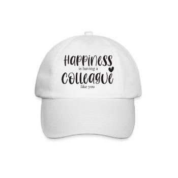 Collègue & Collègue Bonheur Travail Anniversaire Merci - Casquette classique - blanc/blanc - Devant