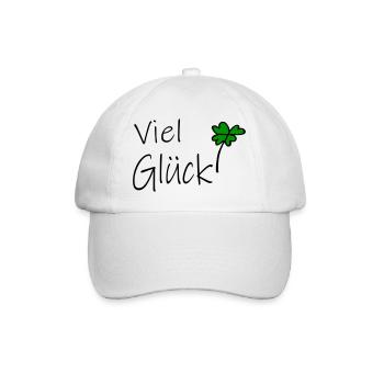 Viel Glück - Baseballkappe - Weiß/Weiß - Vorne