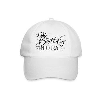 Birthday Entourage Matching Group Birthday Party - Baseball Cap - white/white - Front