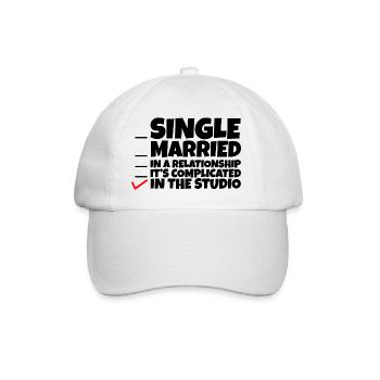 Single, Married, In A Relationship, In The Studio4 - Baseballkappe - Weiß/Weiß - Vorne