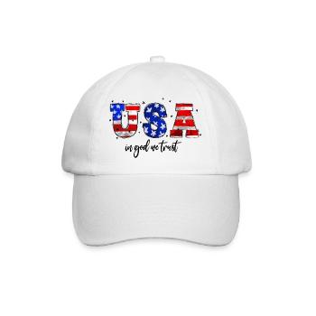 USA In God We Trust - Baseball Cap - white/white - Front