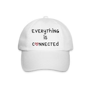 everything is connected love connection relationship - Baseball Cap - white/white - Front