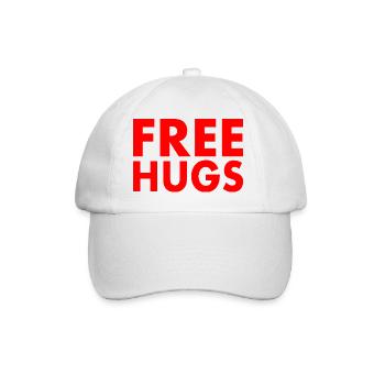 Free hugs - Baseballkappe - Weiß/Weiß - Vorne