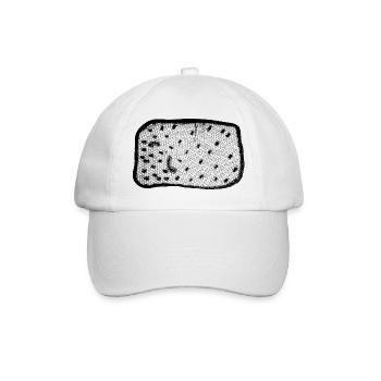 Litter box inspires Helge Schneider picture puzzles - Baseball Cap - white/white - Front