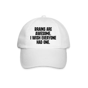 Les cerveaux sont géniaux J’aimerais que tout le monde en ait un - Casquette classique - blanc/blanc - Devant