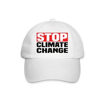 Stop Climate Change - Baseball Cap - white/white - Front